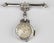 Platinum & Diamond Art Deco Brooch Pendant Watch