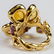 Chanel 18k Gold Citrine Amethyst Flower Ring Sz 6 - 5