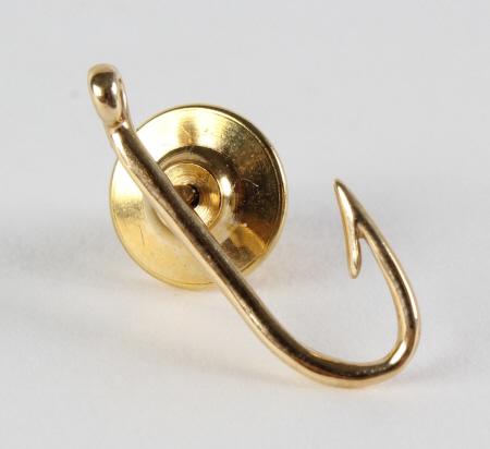Tiffany & Co 14k Gold Fish Hook Motif Tie Tack Pin (1 of 5)