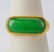 Chinese Natural Apple Green Jade 24k Gold Ring - 2