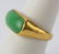 Chinese Natural Apple Green Jade 24k Gold Ring - 3