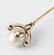 Victorian 18k Rose Cut Diamond & Natural Pearl Pin - 3
