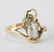 Artisan Signed 14k Gold Diamond & Pearl Ring Sz 7 - 3