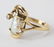 Artisan Signed 14k Gold Diamond & Pearl Ring Sz 7 - 4