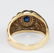 Men's 14k Gold Diamond & Blue Sapphire Ring Sz 9.5 - 4