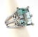 18k White Gold Aquamarine & Diamond Cocktail Ring - 2