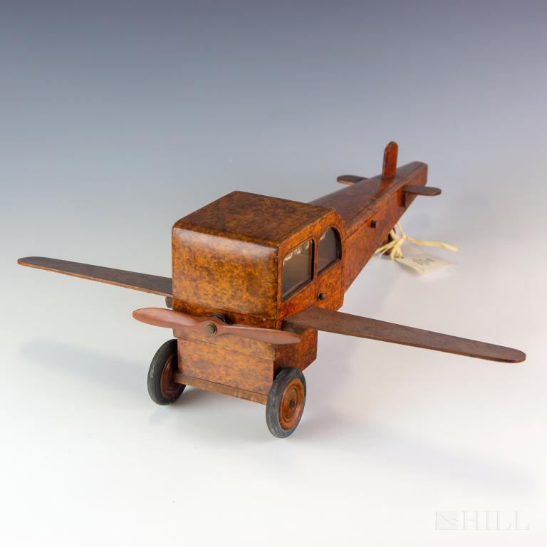 Austrian Folk Art Wood Airplane Keepsake Music Box (1 of 6)