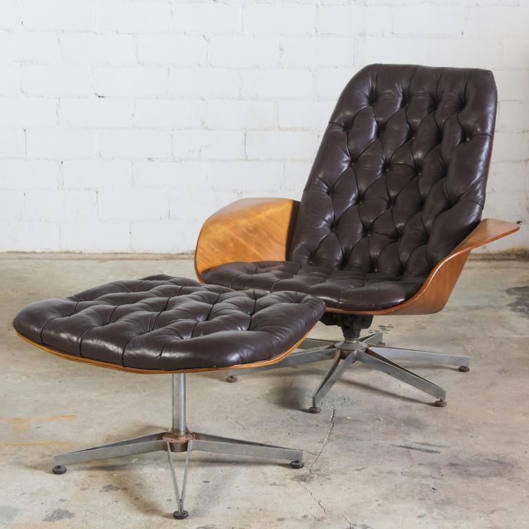 George Mulhauser Plycraft Lounge Chair & Ottoman (1 of 6)