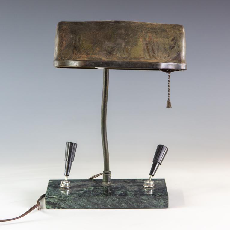 VTG Parker Pens Art Deco Pen Rest Holder Desk Lamp (1 of 9)