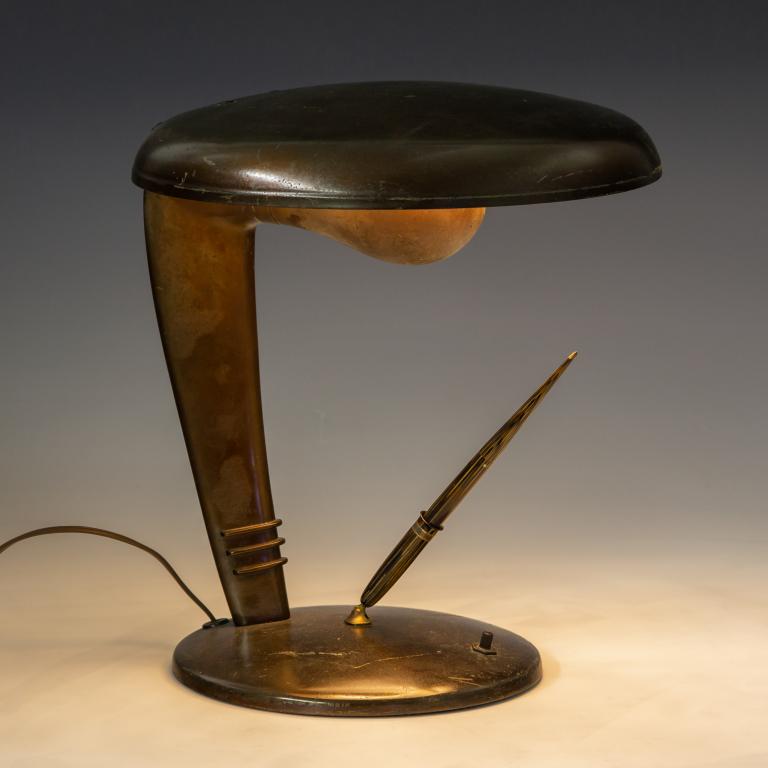 Art Deco Sheaffer's 14k Pen Desk Modern Table Lamp (1 of 5)