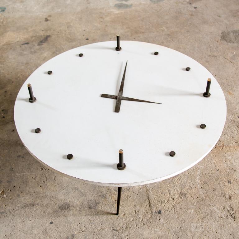 Modern Mid Century Cocktail Clock Coffee Table MCM (1 of 6)