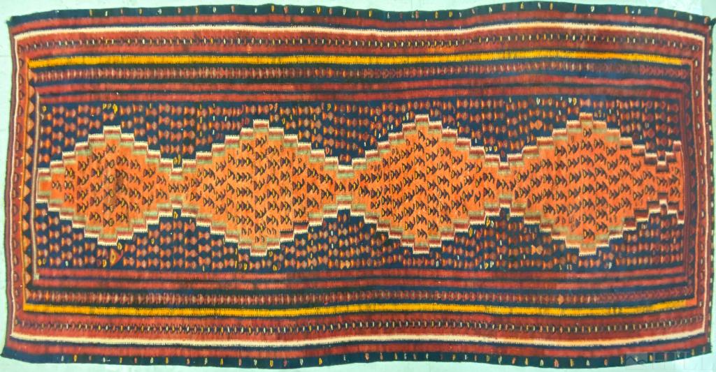 Antique Kilim Flat Weave Carpet with Diamond Field (1 of 4)