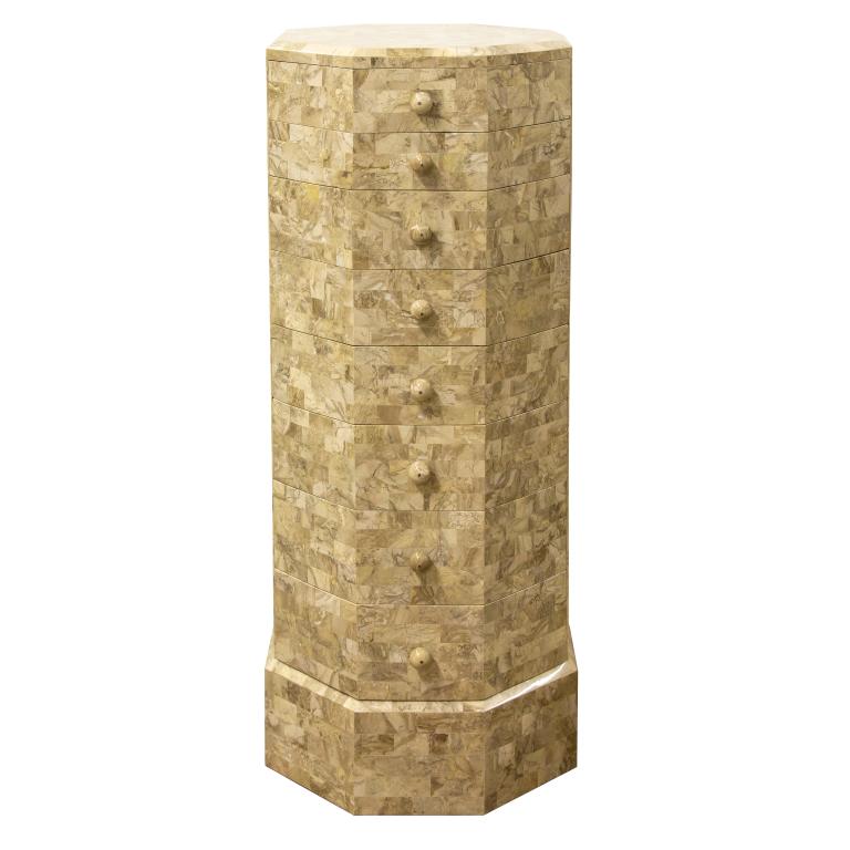 Maitland Smith Tessellated Stone Lingerie Cabinet (1 of 5)