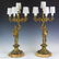 PR 19C French Brass Conquistador Candelabras Lamps