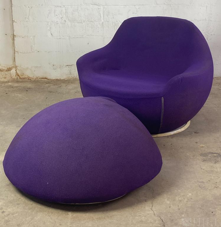 Claudio Salocchi Sormani Golf Ball Chair & Ottoman (1 of 6)