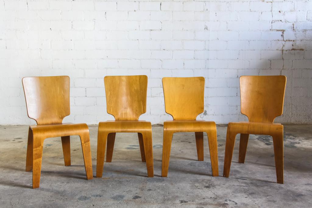 Set 4 Thaden Jordan Birch Bentwood Dining Chairs (1 of 5)