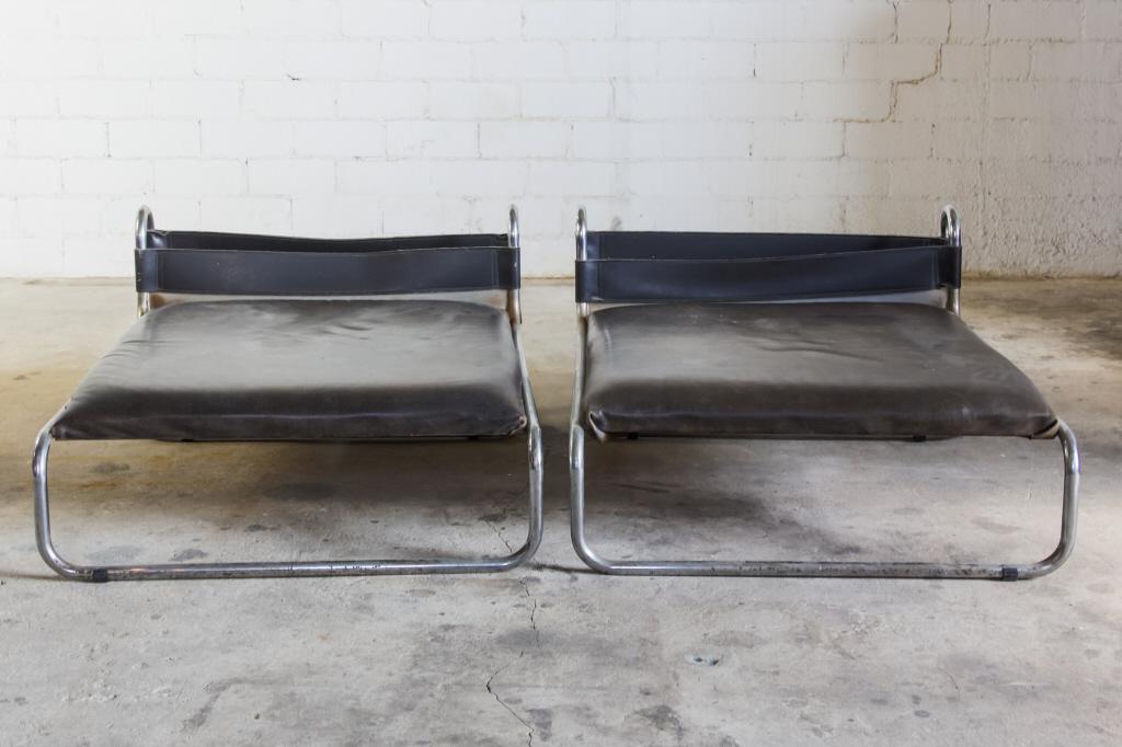 Modern Italian Barcelona Style Low Chairs Benches (1 of 5)