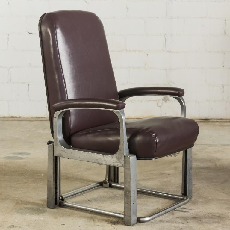 Pullman Art Deco Aluminum Frame Convertible Chair (1 of 10)