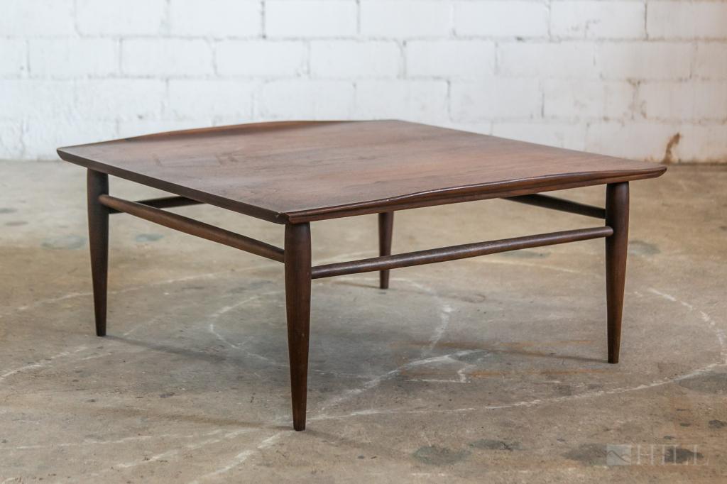 American Mid Century Modern Walnut Corner Table (1 of 8)