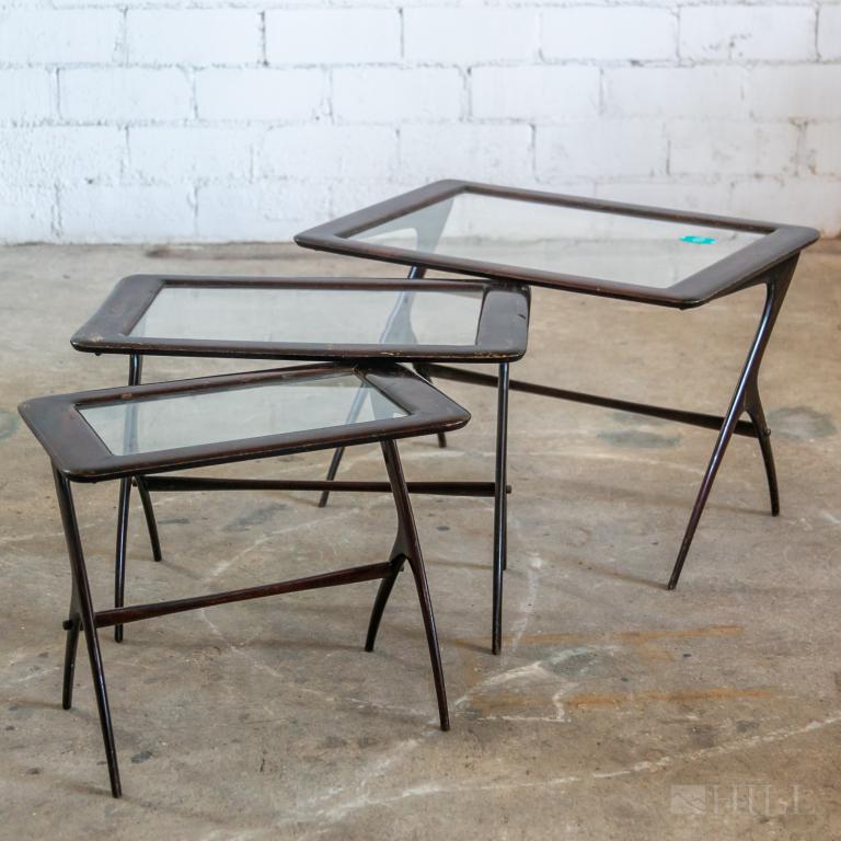 Ico Parisi Set of 3 Italian Modern Nesting Tables (1 of 7)