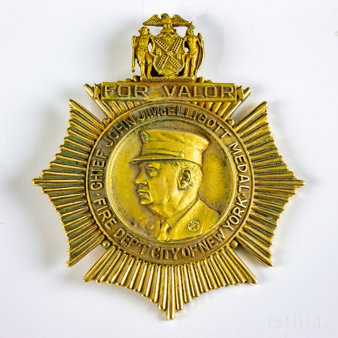 10k Gold New York Fire Department Valor Badge 44g (1 of 4)