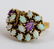 Designer Signed 14k Gold Opal & Amethyst Ring Sz 7