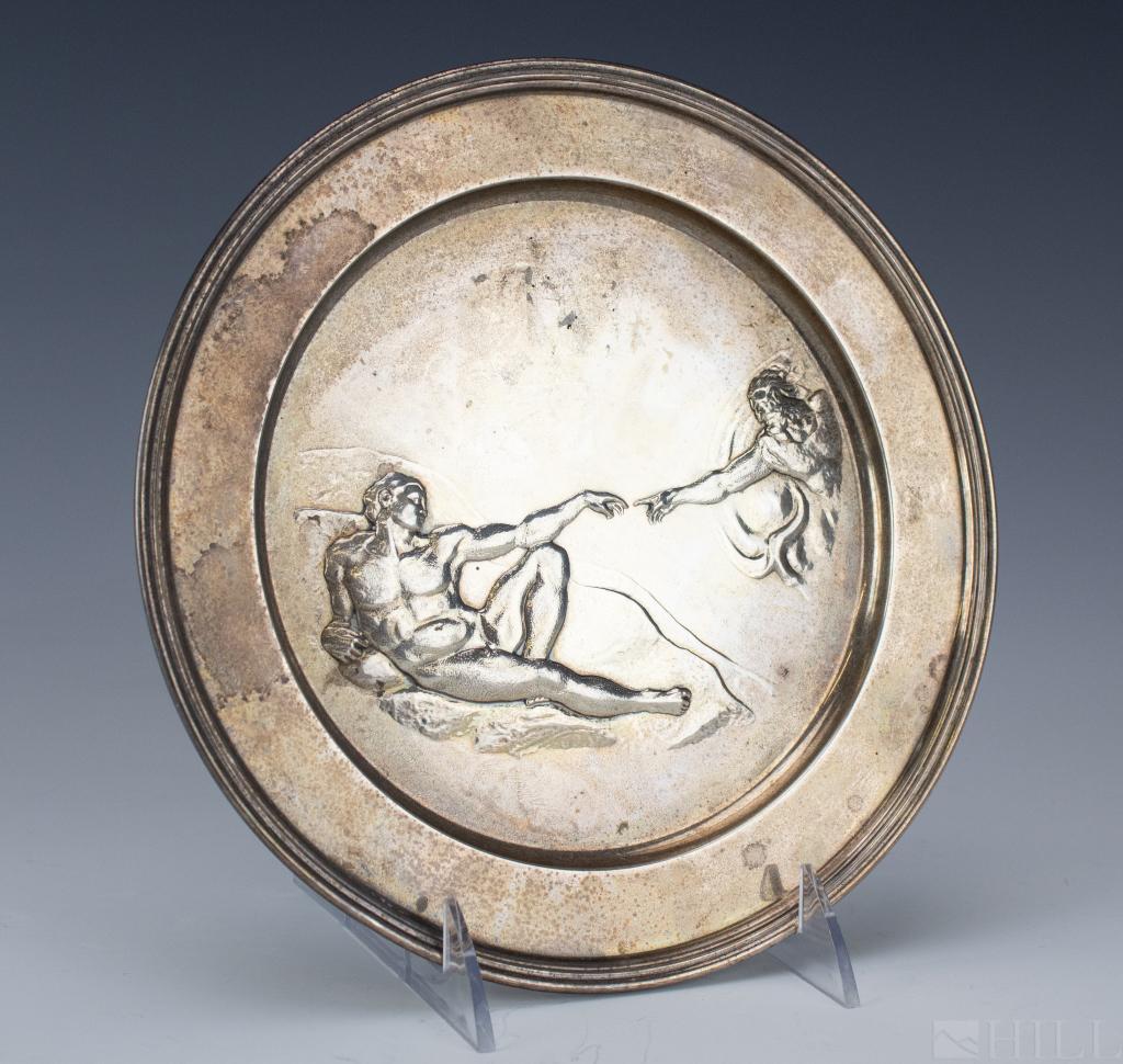 Richard Comyns After Michelangelo Silver Dish 377g (1 of 6)