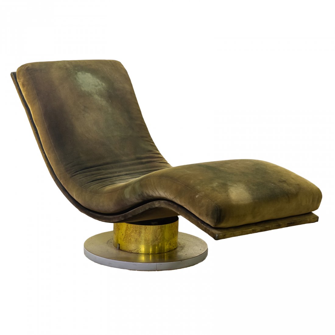 Milo Baughman MODERN Swivel Chaise Lounge Chair (1 of 7)