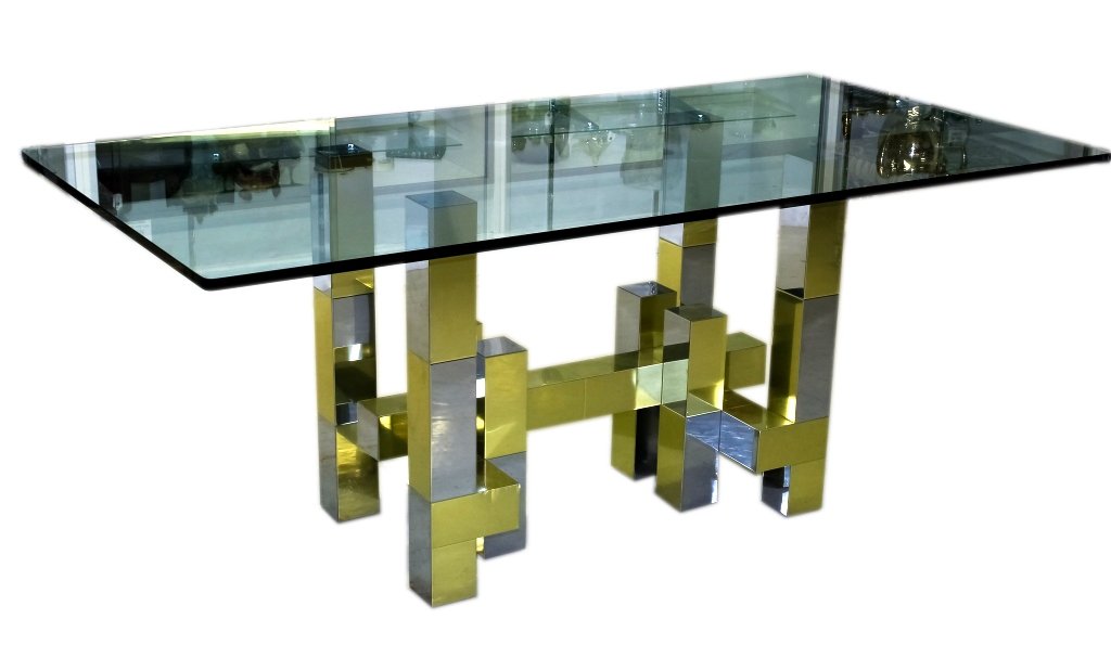 Paul Evans Style Modern "Cityscape" Dinning Table (1 of 6)