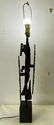 Pair Harry Balmer Brutalist Welded Iron Table Lamp - 2