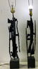 Pair Harry Balmer Brutalist Welded Iron Table Lamp - 4