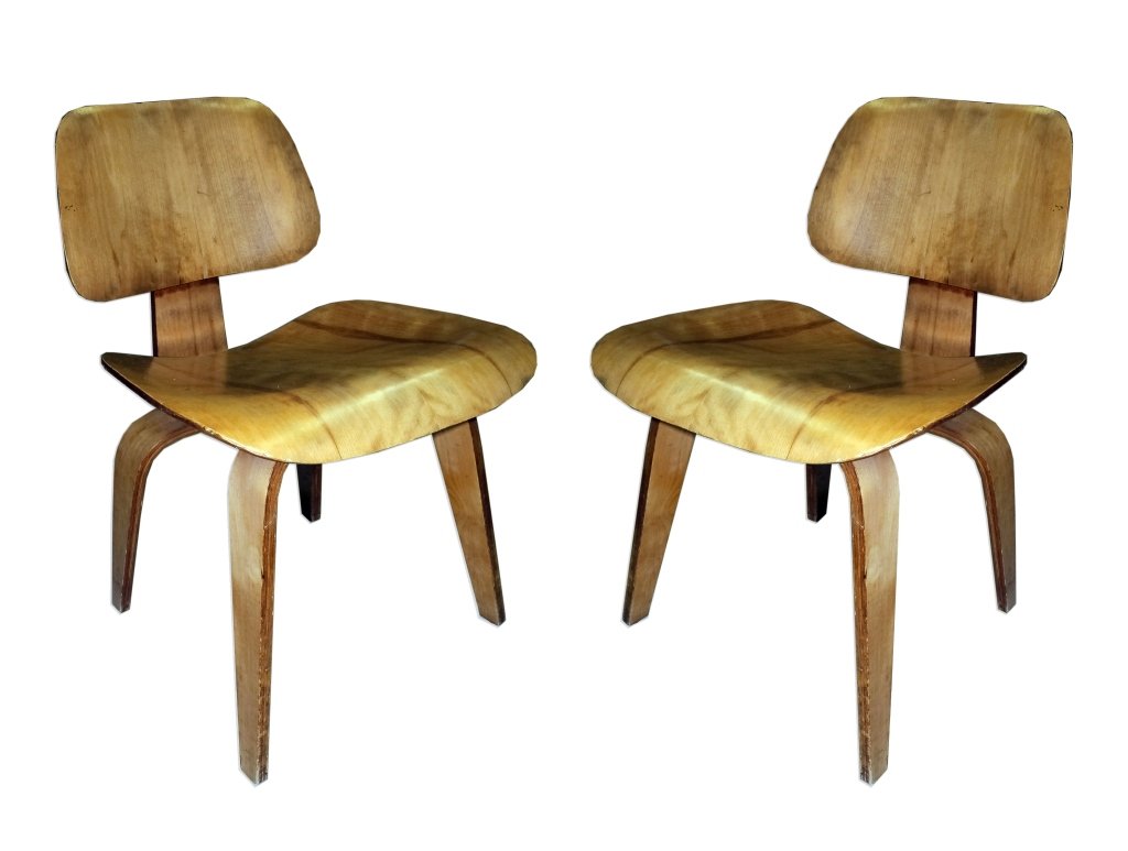 Pair Charles Ray Eames Herman Miller LCW Chairs (1 of 8)