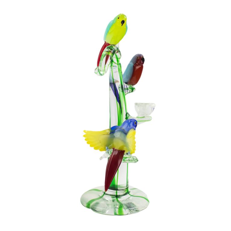 Arnaldo Zanella Murano Art Glass Parrots Sculpture (1 of 5)