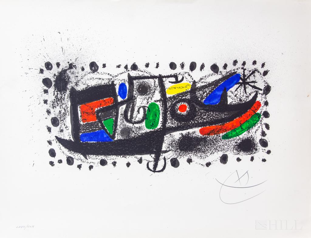 Joan Miro Spain 1893-1983 Composition T Lithograph (1 of 4)