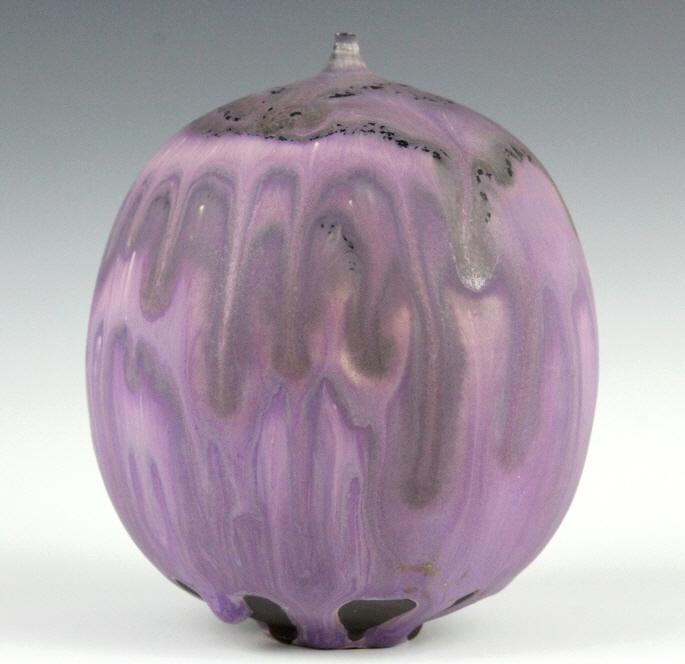 Rose CABAT Purple Feelie Art Vase 5 1/2" SIGNED (1 of 10)