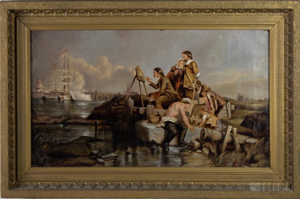 W H Weaver American 1825-1913 Antique Oil Painting (1 of 5)