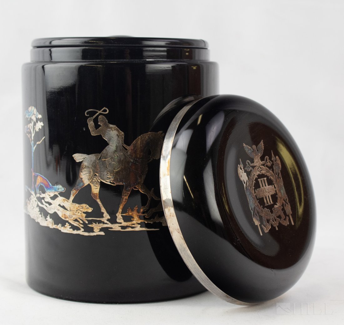 Cambridge Glass Sterling Silver Overlay Humidor (1 of 7)