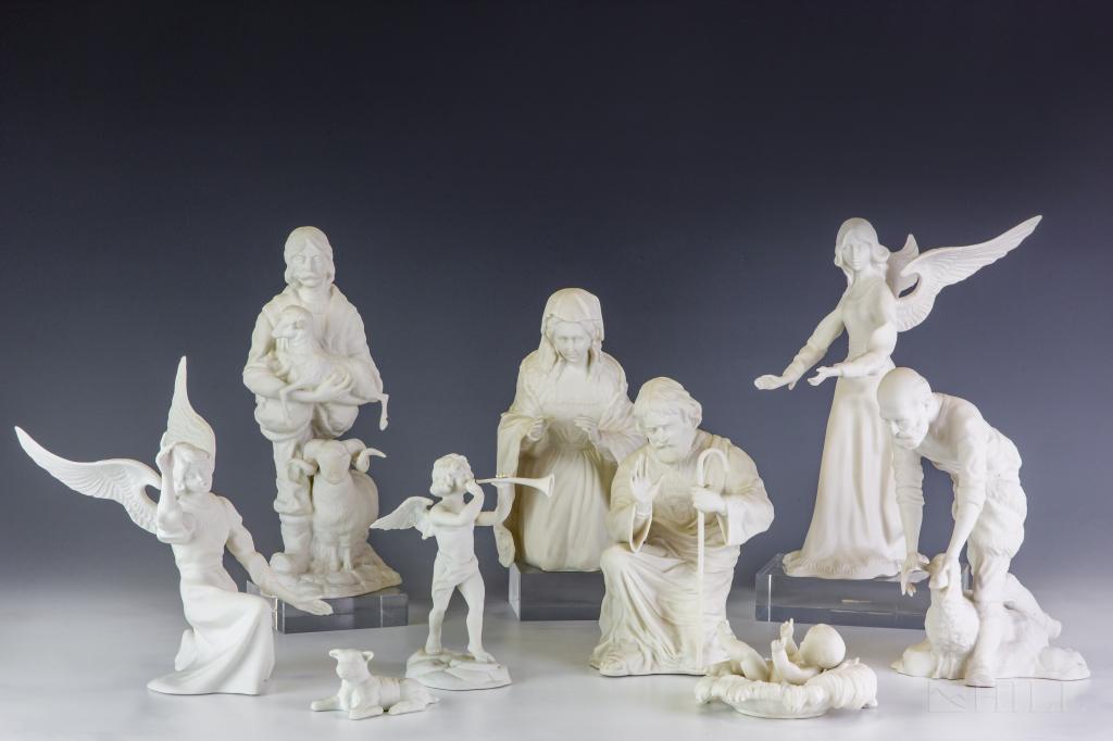 9 pc Boehm Bisque Porcelain Religious Nativity SET (1 of 6)