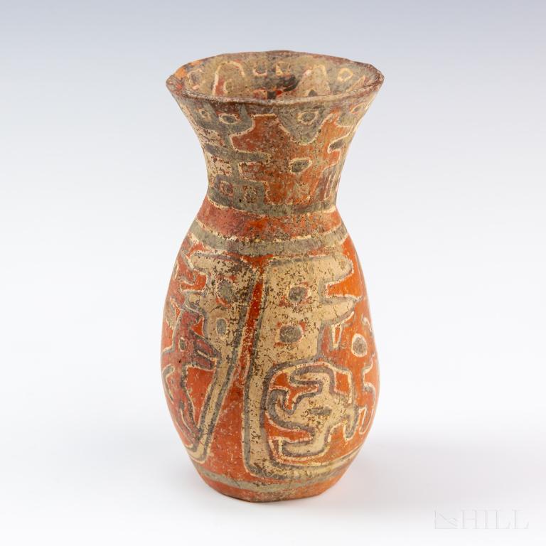 Pre Columbian Polychrome Terracotta Pottery Vase (1 of 6)
