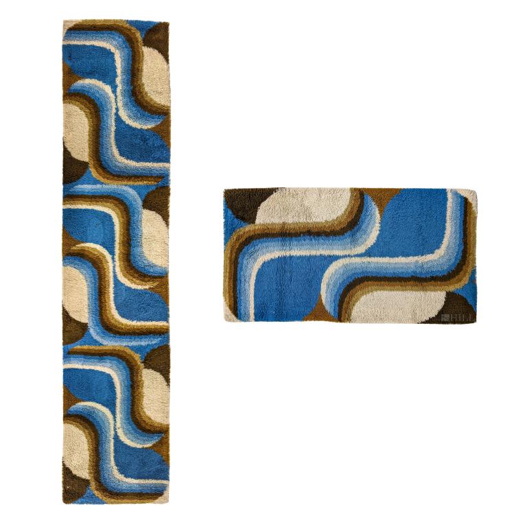 Vintage BERGOSS Danish Modern OpArt Runner Rugs (1 of 5)