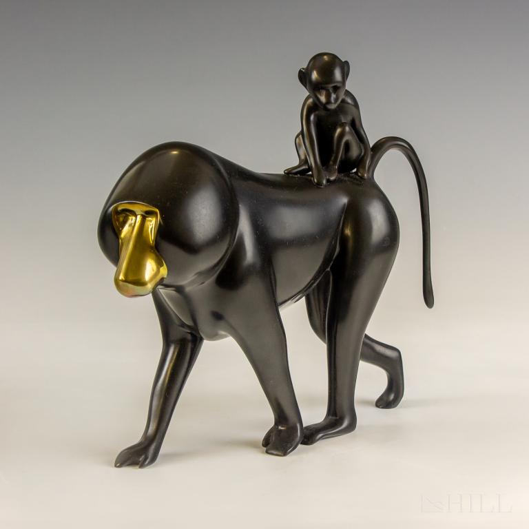 Loet Vanderveen 1921-2015 Bronze Baboon Sculpture (1 of 5)