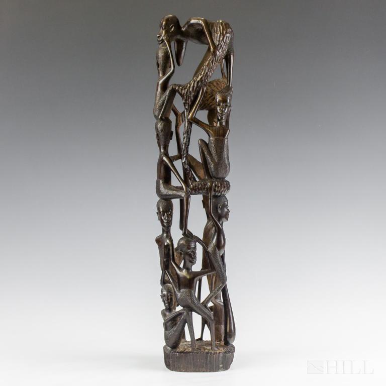 African Carved Ebony Makonde Family Tree Sculpture (1 of 5)
