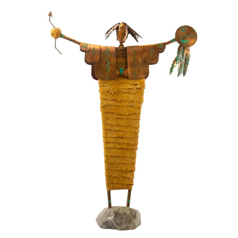 J Gutierrez Native Indian Tribal Shaman 38" Statue (1 of 6)