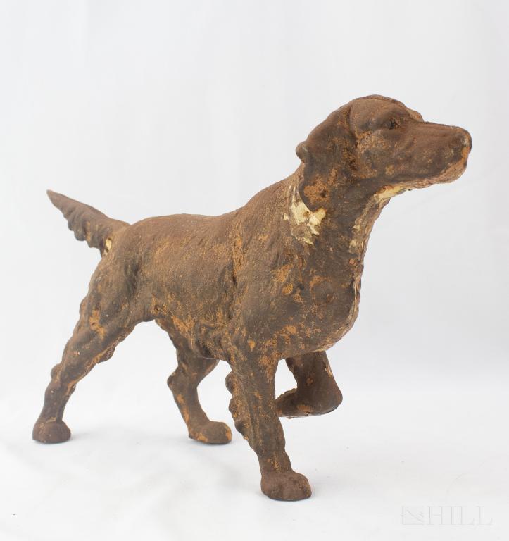Antique Cast Iron Pointer Hunting Dog Door Stop (1 of 5)