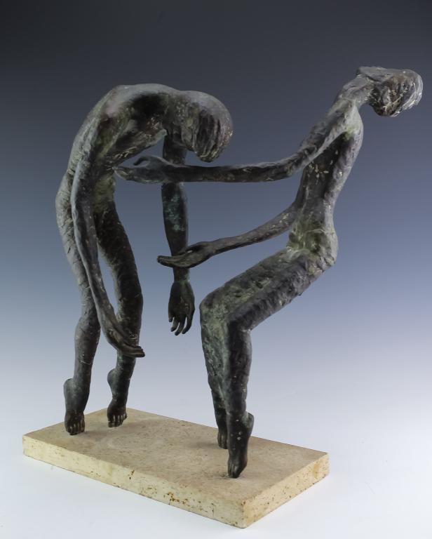 American Modernist Bronze Figural Modern Sculpture (1 of 5)