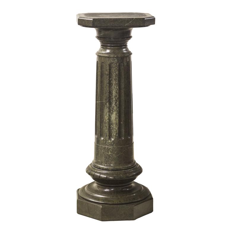 Estate Dark Green Marble 43" Pedestal Column Stand (1 of 6)