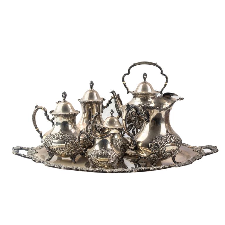 Poole Crest of Windsor Sterling Silver Tea Set (1 of 5)