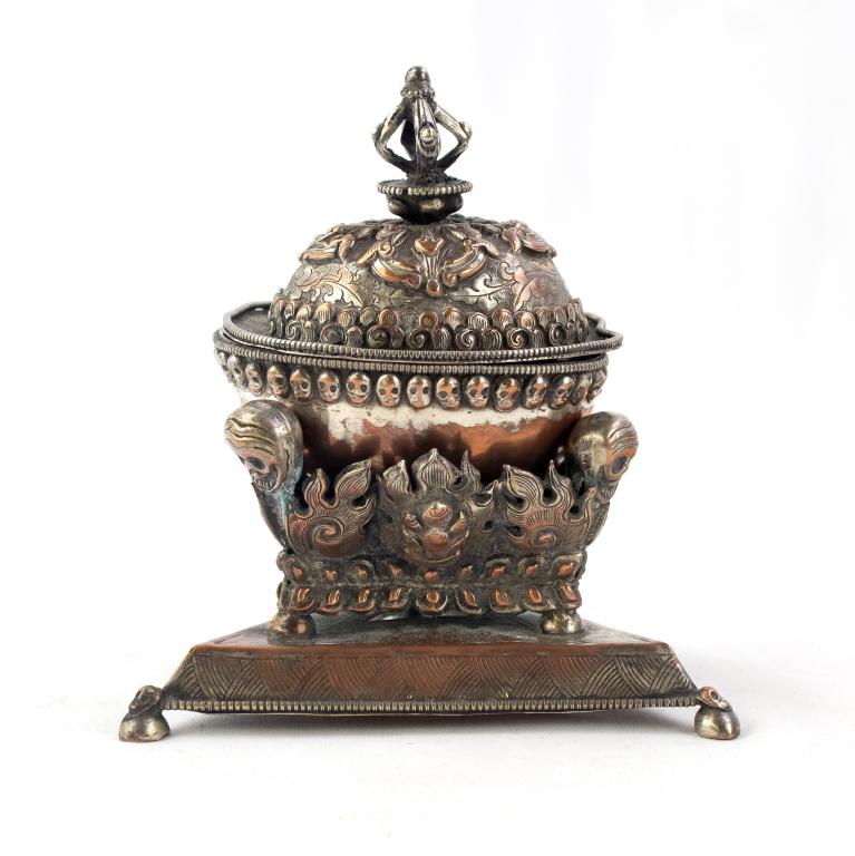 Antique Burmese Indian Thai Repousse Betel Nut Box (1 of 5)