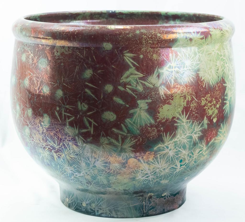 Clement Massier Metallic Glaze Pinetree Jardiniere (1 of 5)