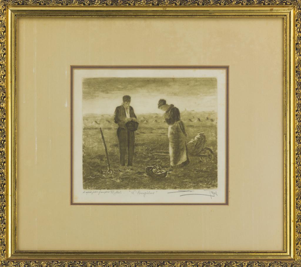 after Jean F Millet Angelus & Gleaners (2) Drawing (1 of 6)